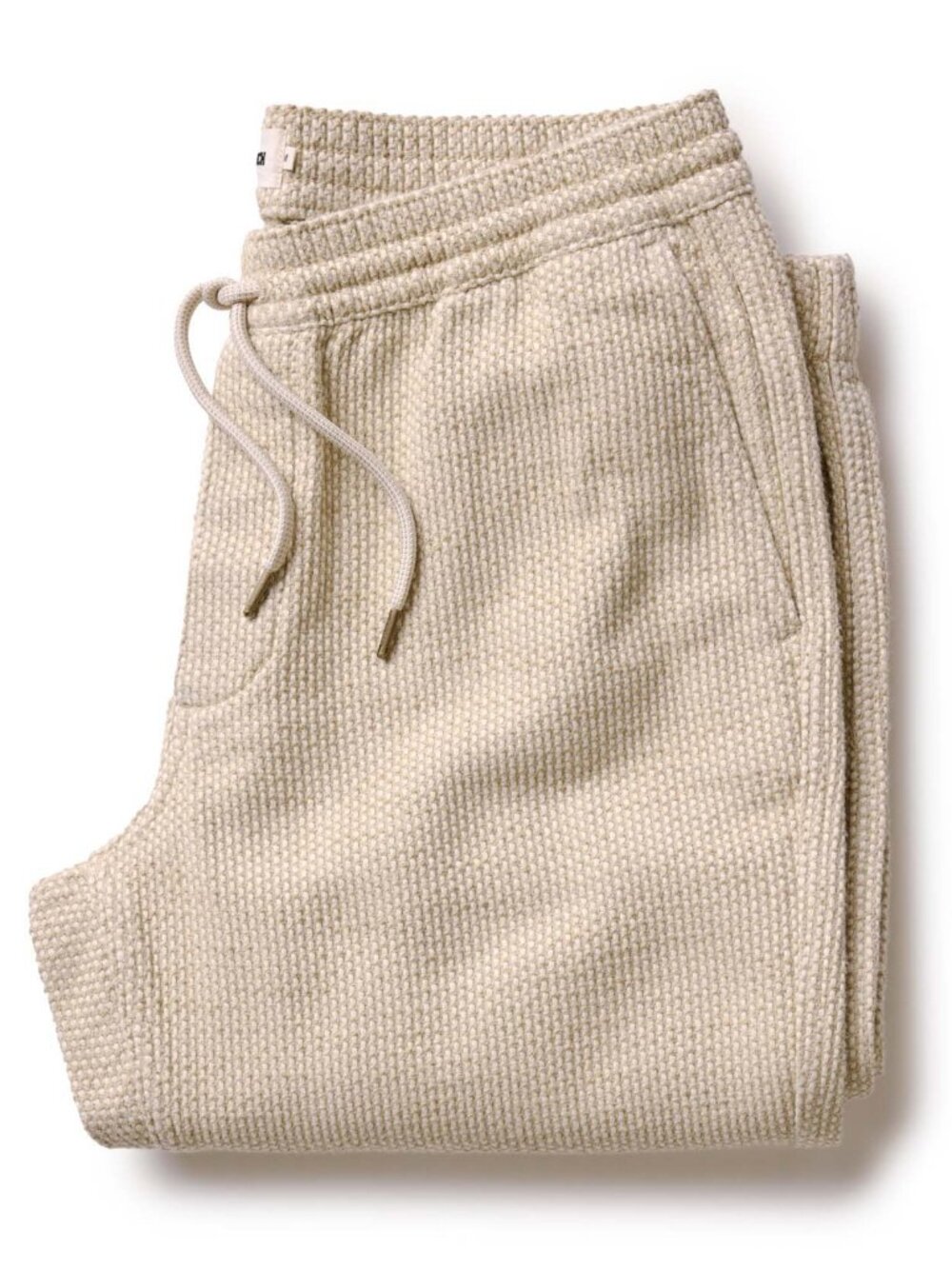 New With Tags Taylor Stitch Cream Textured Knit Joggers